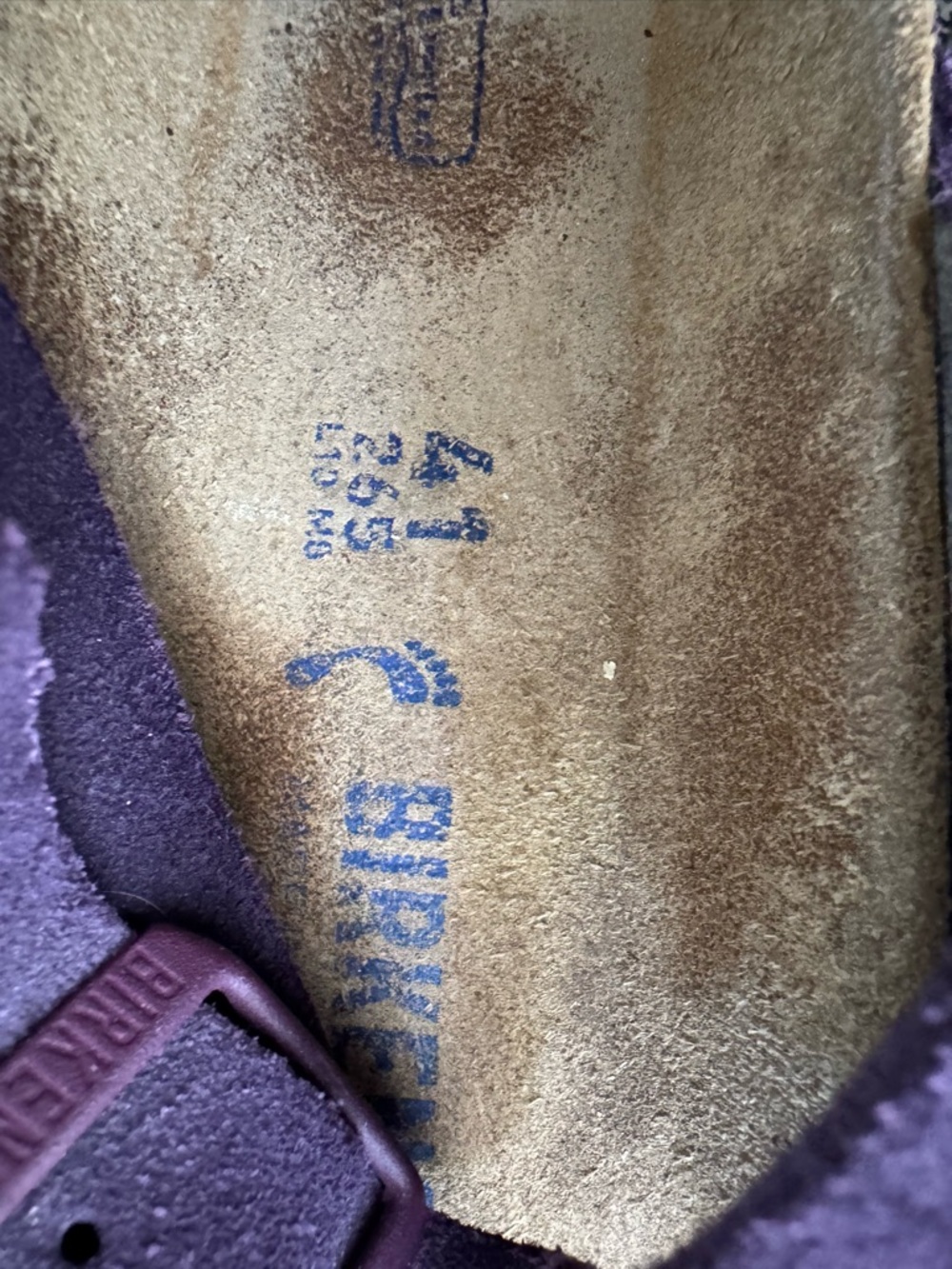 Birkenstock Purple Suede Two-Buckle Arizona 41 (10) - Picture 7 of 15
